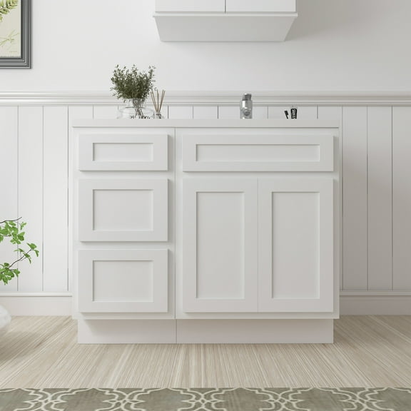 39 in. W x 21 in. D x 32.5 in. H Bath Vanity Cabinet without Top in White