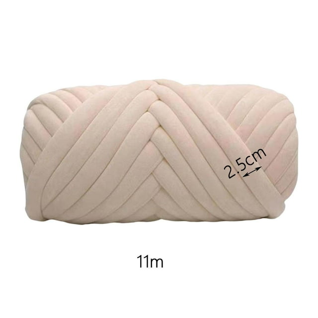 Baohd Chunky Yarn Knitting Arm Knit Soft Yarn 250G for DIY Rug Making Sweaters Light Camel