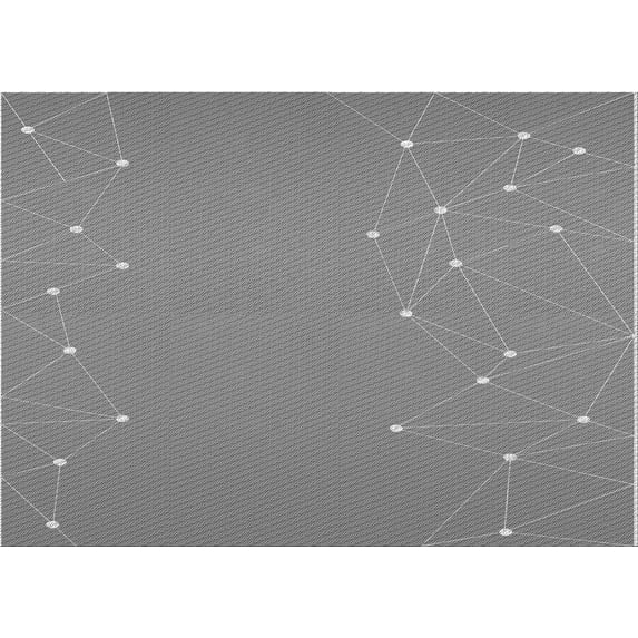 Ahgly Company Indoor Rectangle Patterned Dark Gray Area Rugs, 5' x 7'