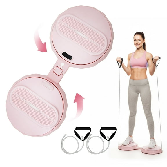 Waist Twister Machine Exercise Tool, Ab Twister Board with the Smart LED Digital Monitor, Noiseless Ab Twister for Home Gym Equipment, 300 Lbs Weight Capacity Workout Equipment for Women, Pink