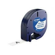 Dymo LT Plastic Labels Black/White 1/2" x 13'