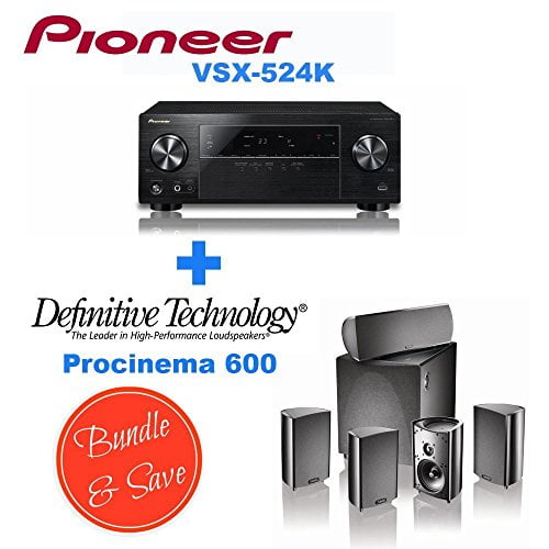 Pioneer VSX524K Audio and Video Component Receivers + Definitive