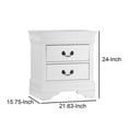 thumbnail image 5 of Benzara Wooden Night Stand With 2 Spacious Drawers White, 5 of 6