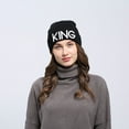 thumbnail image 2 of Luxsea Fashion King and Queen Skullies Hood Winter Warm Caps Sport Beanie Hats for Couples, 2 of 3