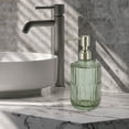 thumbnail image 6 of Unique Bargains 1 Pc Classic Vertical Lines Soap Pump Dispenser for Bath 450ml Green Silver Tone, 6 of 6