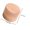thumbnail image 2 of Beige Wooden Ring Box for Proposal Elegant Round Ring Case, 2 of 5