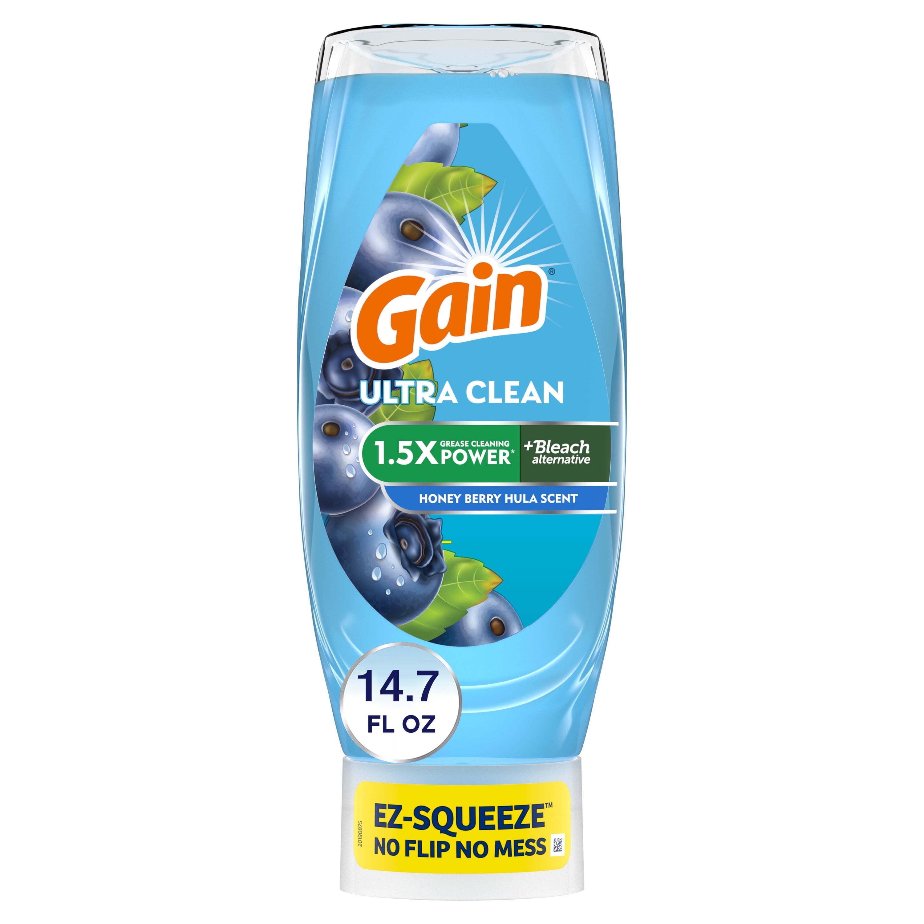 (8 pack) Gain EZ-Squeeze Dishwashing Liquid Dish Soap, Honeyberry Hula, 14.7 fl oz