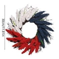 thumbnail image 3 of Patriotic Wreath for Front Door - Red White and Blue American Flag Wreath with Artificial Wheat, Independence Day Memorial Day Summer Wreath for Window Wall Indoor Outdoor Holiday Decoration, 3 of 8