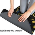 thumbnail image 3 of Cartoon Construction Vehicles Stars Black Pattern Hot Yoga Mat Towel Non Slip for Hot Yoga - Quick-Drying Yoga Mat Cover with 4 Corner Pockets with Travel Bag - Hot Yoga Towel Non Slip 70"x26", 3 of 6