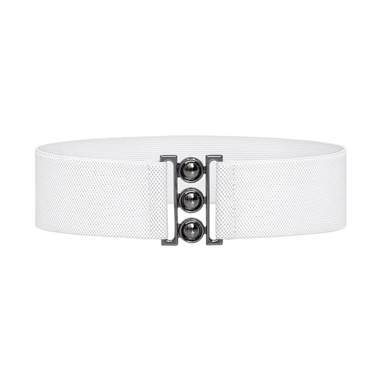 Elegant White Women\'s Belt with Silver Buckle RISANTRY Women main image 4