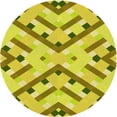 thumbnail image 1 of Ahgly Company Machine Washable Indoor Round Transitional Banana Yellow Area Rugs, 5' Round, 1 of 7