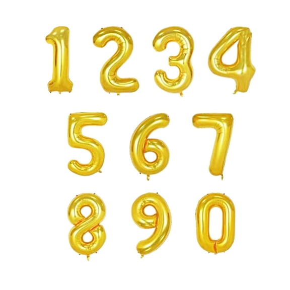 Craft and Party- 16inch Foil Number Balloons Happy Birthday Party Ballon Gold / Silver