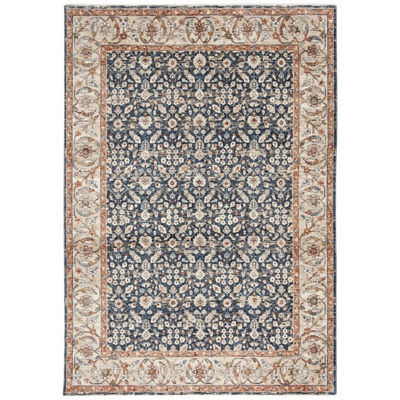 SAFAVIEH Heirloom Collection HRL701N Navy / Beige Rug