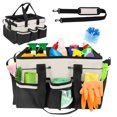 thumbnail image 4 of Wearable Cleaning Caddy Bag with Handle and Adjustable Shoulder Strap and 5 Compartments Large Cleaning Supplies Organizer Bag Portable Cleaning Supply Tote Bag for Cleaners Housekeepers, 4 of 13