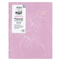 See it Bigger Monthly Planner Large (8.5″ x 11″) Rose Floral, 2-year, Jan 2026 - Dec 2027