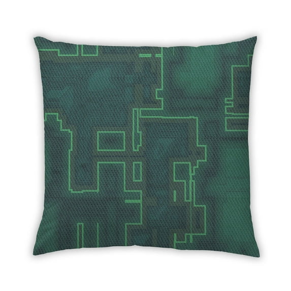 Ahgly Company Outdoor Square Contemporary Throw Pillow, 18 inch by 18 inch