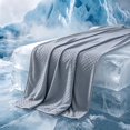 thumbnail image 3 of Ice Silk Beaded Fleece Cooling Throw Blanket, Lightweight Breathable Summer Blanket for Hot Sleepers, Soft Cool Blanket for Sofa, Bedroom & Travel, 3 of 5