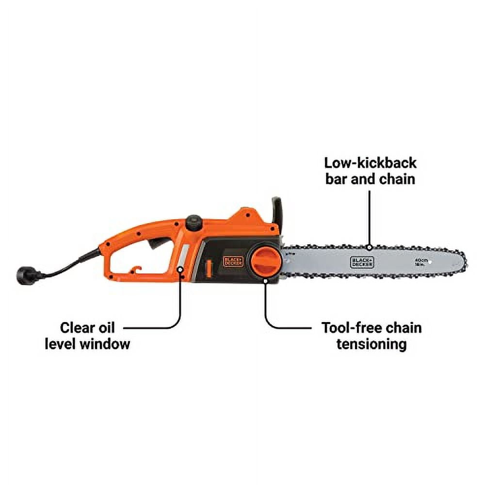 KW2116 BLACK+DECKER Electric Chainsaw, 16-Inch, 12-Amp (CS1216) - Walmart.ca