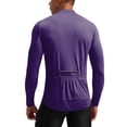 thumbnail image 6 of Men's Long Sleeve Sun Shirts UPF 50+ Stand Collar 1/4 Zip Up Fishing Running Rash Guard Outdoor Lightweight T-Shirts,Purple,3XL, 6 of 6