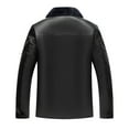 thumbnail image 5 of YLSDY Deals Motorcycle Biker Coat for Mens Fall Winter Long Sleeve Faux Leather Medieval Warm Fuzzy Jacket Outfits Mens 2025 Black XL, 5 of 6