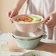 thumbnail image 5 of Ceramic Bowl With Handle, Ramen Bowl Ceramic, Pho Bowls Large, Soup Bowl Microwave Safe, Udon Noodle Bowl-pink-1100ml, 5 of 7