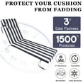thumbnail image 6 of swing Chaise Lounge Cushions Outdoor, Waterproof 72 x 21Inch Patio Chaise Lounge Replacement Cushion for Lawn Pool（Navy White Stripes，2pcs）, 6 of 6