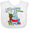 thumbnail image 3 of Inktastic I want a Hippopotamus for Christmas Boys or Girls Baby Bib, 3 of 4