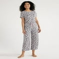 thumbnail image 2 of JUNWELL Women‘s Knit Cropped Sleep Pants  Sizes S to 3X, 2 of 6