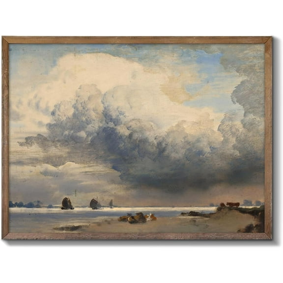 Autumn Landscape Painting Wildflower Fall Canvas Poster Art Print Vintage Rustic Wall Art Retro Farmhouse Wall Decor Aesthetic