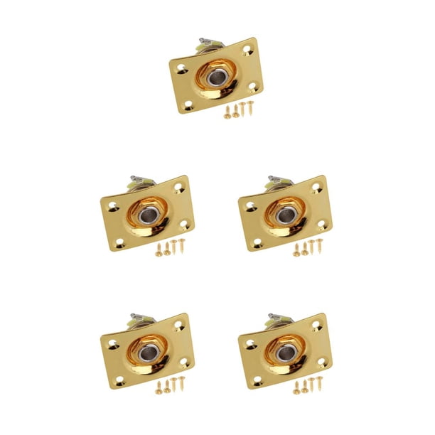 Naiovety Panel de toma de Audio para guitarra eléctrica Gibson TL, 1/4 , 6,35mm, montaje de conector de Audio cuadrado Type8 NO8 Naiovety CBP097357