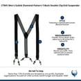 thumbnail image 6 of CTM  Subtle Diamond pattern Y-Back Double Clip-End Suspender (Men), 6 of 6