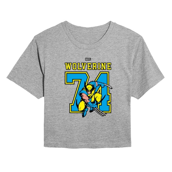 Marvel - Wolverine Jersey - Juniors Cropped Graphic T-Shirt