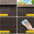 thumbnail image 6 of 185 Gallon Outdoor Storage Box with Wheels - Large Wicker Rattan Deck Box for Patio Cushions, Garden Tools, Pool Floats & Pillows, All-Weather Patio Furniture Storage, Brown, 6 of 8