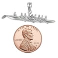 thumbnail image 3 of 925 Sterling Silver Necklace w/ Rowing or Sculling Team 3D Pendant, 3 of 4