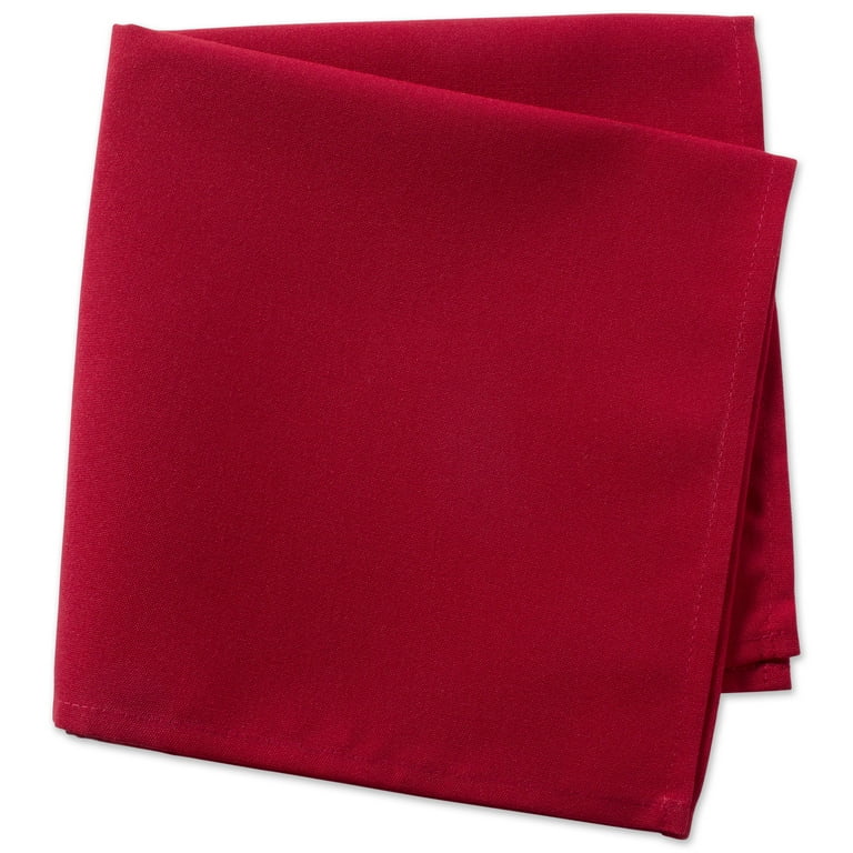 Hiasan Cloth Napkins Set of 6 20 x 20 Inch Washable Red Dinner Napkins with  H
