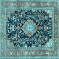 thumbnail image 1 of Ahgly Company Indoor Square Persian Light Blue Traditional Area Rugs, 6' Square, 1 of 4