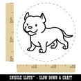 thumbnail image 2 of Pit Bull Standing Dog Self-Inking Rubber Stamp Ink Stamper - Orange Ink - Small 3/4 Inch, 2 of 7