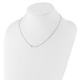 thumbnail image 3 of Diamond2Deal 925 Sterling Silver Rhodium-plated CZ 22 Stone with 2 inch extension Star Necklace for Women 16", 3 of 6