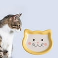 thumbnail image 4 of Cartoon Cat Bowl Dish Saucer Shape Eating Feeding Bowl Non Skid Food Container Plate Ceramics for Hedgehog Cats and Small Dogs Pet Supplies yellow, 4 of 7