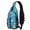Corgi and Text Blue Pattern, variant on French Bulldog and Rose Purple Pattern Sling Backpack, Cycling Sling Bag with Earphone Port, Adjustable Strap Gift Ideas for Holiday Birthday Gifts