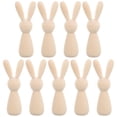 thumbnail image 1 of 10pcs Unfinished Wooden Peg Dolls Peg Rabbit Wooden Figures Blank Peg Doll Rabbit For Diy, 1 of 8