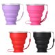 thumbnail image 1 of Taza de viaje plegable de silicona de 4 piezas, taza de Camping plegable con tapa, juego de tazas para beber expandibles, 1 of 5