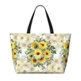 thumbnail image 2 of Daiia Daisies And Wildflowers Beach Travel Bag - Water-Resistant Beach Bag, Lightweight Tote with 7 Pockets for Women and Men - Gym,Pool,Camping,Reusable Grocery Bag, 2 of 7