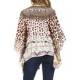 thumbnail image 2 of Sakkas Danis Women's Oversized Casual Pullover V-neck Short Sleeve Boho Top Blouse - 452 - One Size, 2 of 5