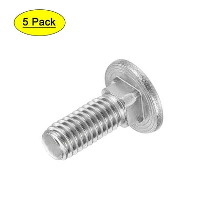 

Uxcell 3/8-16x1 Carriage Bolt 304 Stainless Steel Polishing 5 Pack