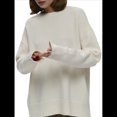 thumbnail image 2 of Suéter de Punto de Color Liso para Mujer, Holgado, Cálido y , para Otoño e Invierno M, 2 of 10