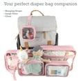 thumbnail image 3 of Llama Bella Nested Organizer Polyester Diaper Bag with Pacifier Case, Pink, 5 Pieces, 3 of 8