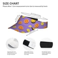 thumbnail image 3 of Honeii Yellow Lemon And Orange Print Adult Sunscreen Visor Cap, Adjustable Sun Protection Hat,Sun Visor Hats,UV Protection Outdoor Sports Golf Running Sun Caps, 3 of 7