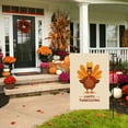 thumbnail image 6 of Thanksgiving Happy Thanskgiving Durable Yard Flag, Washable Thanksgiving Day Garden Decoration Double-Colored Thankful,grateful Porch Flags, for Garden Patio Balcony Porch Decoration 28x40 Inch, 6 of 6
