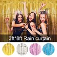 thumbnail image 1 of Muyoka Cortinas metálicas de oropel Serpentinas de papel de aluminio 3 x 8 pies Fringe Shimmer Cortina Puerta Ventana Telón de fondo Fondo DIY Photo Booth Props para boda Fiesta Cumpleaños Favores Muyoka Hogar, 1 of 7